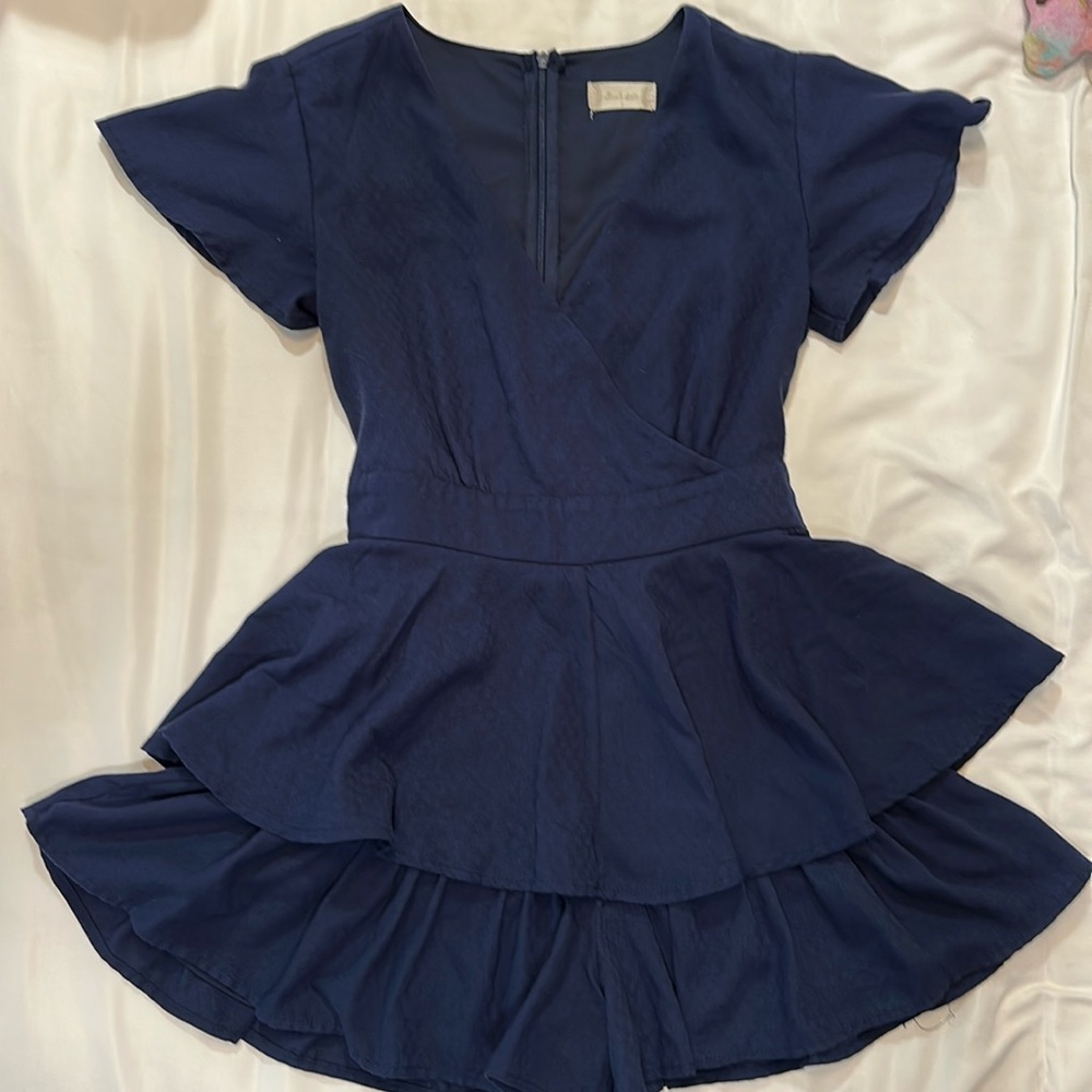 Navy altered state, sundress, romper size small